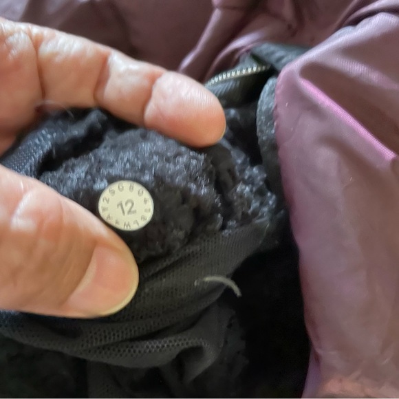 Lululemon Cloudscape Long Puffer Goose Down Jacket Purple Dark Adobe Sz 12 B9 - Picture 13 of 13